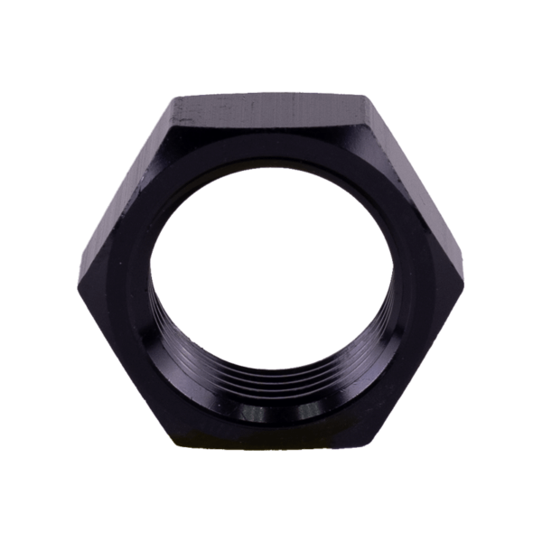1 Left Hand Thread Jam Nut | 3/4-16 | Aluminum | Black Anodized - Image 1