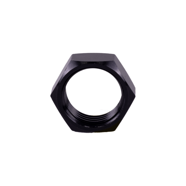 Left Hand Thread Jam Nut | 5/8-18 | Aluminum | Black Anodized - Image 1