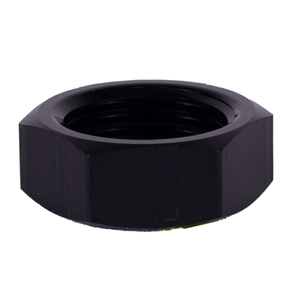 Left Hand Thread Jam Nut | 3/4-16 | Aluminum | Black Anodized - Image 3